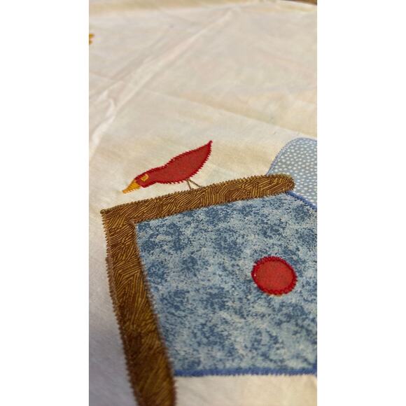 vintage 70s patchwork panel beehive nature rework - Picture 4 of 4